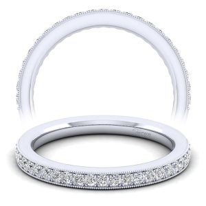 Taryn 14 Karat White Gold Round Straight Wedding Band TW6687W44JJ