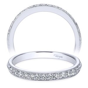 Taryn 14 Karat White Gold Round Straight Wedding Band TW6707W44JJ