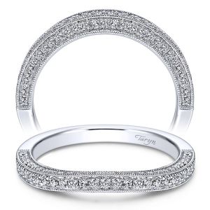 Taryn 14 Karat White Gold Curved Wedding Band TW6947W44JJ