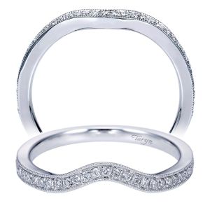 Taryn 14 Karat White Gold Curved Wedding Band TW6983W44JJ