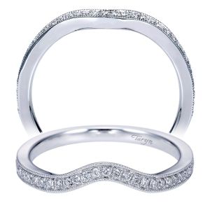 Taryn 14 Karat White Gold Curved Wedding Band TW6983W44JJ