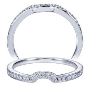 Taryn 14 Karat White Gold Curved Matching Wedding Band TW6989W44JJ