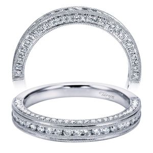 Taryn 14 Karat White Gold Straight Wedding Band TW7220W44JJ