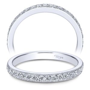 Taryn 14 Karat White Gold Straight Wedding Band TW7284W44JJ