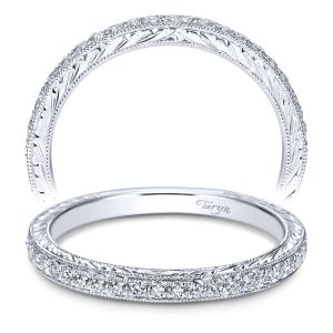 Taryn 14 Karat White Gold Straight Wedding Band TW7287W44JJ