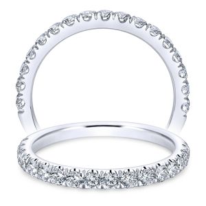 Taryn 14 Karat White Gold Round Straight Wedding Band TW7292W44JJ