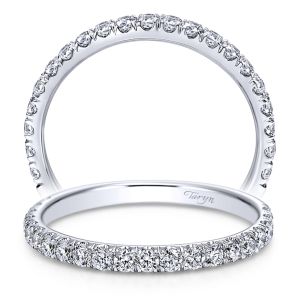 Taryn 14 Karat White Gold Round Straight Wedding Band TW7432W44JJ