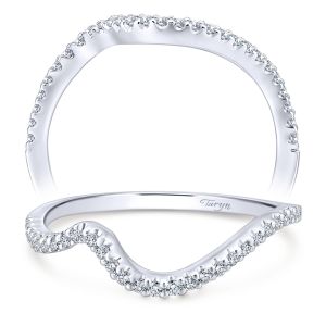 Taryn 14 Karat White Gold Curved Wedding Band TW7457W44JJ