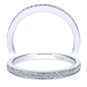 Taryn 14 Karat White Gold Round Straight Wedding Band TW7525W44JJ