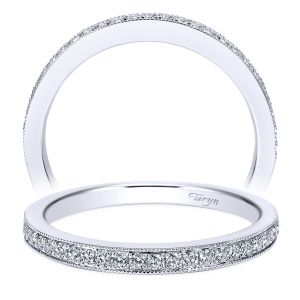 Taryn 14 Karat White Gold Round Straight Wedding Band TW7525W44JJ