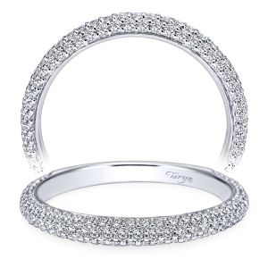 Taryn 14 Karat White Gold Round Straight Wedding Band TW7538W44JJ