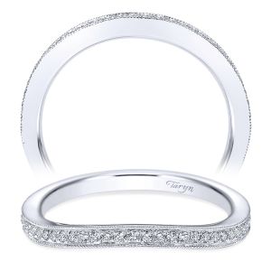 Taryn 14 Karat White Gold Curved Wedding Band TW7542W44JJ