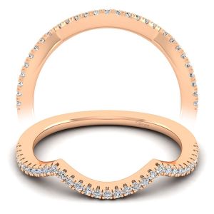 Taryn 14 Karat Rose Gold Curved Wedding Band TW7804K44JJ