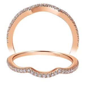 Taryn 14 Karat Rose Gold Curved Wedding Band TW7806K44JJ