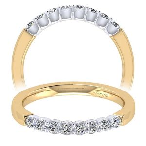 Taryn 14 Karat Yellow/White Gold Straight Wedding Band TW7850M44JJ