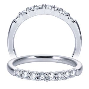Taryn 14 Karat White Gold Straight Wedding Band TW7850W44JJ