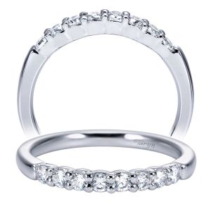 Taryn 14 Karat White Gold Straight Wedding Band TW7850W44JJ