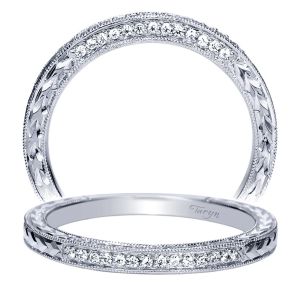 Taryn 14 Karat White Gold Straight Wedding Band TW7992W44JJ