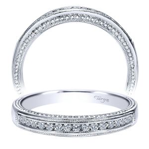 Taryn 14 Karat White Gold Straight Wedding Band TW7996W44JJ