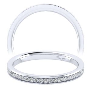 Taryn 14 Karat White Gold Straight Wedding Band TW8000W44JJ