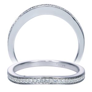 Taryn 14 Karat White Gold Curved Wedding Band TW8003W44JJ