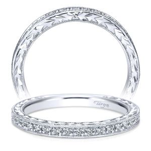 Taryn 14 Karat White Gold Straight Wedding Band TW8009W44JJ