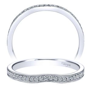 Taryn 14 Karat White Gold Curved Wedding Band TW8017W44JJ