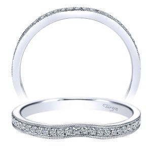 Taryn 14 Karat White Gold Curved Wedding Band TW8017W44JJ