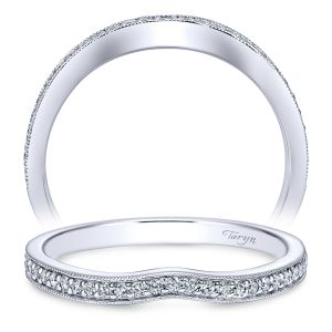 Taryn 14 Karat White Gold Curved Wedding Band TW8034W44JJ