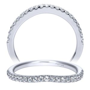 Taryn 14 Karat White Gold Matching Curved Wedding Band TW8055W44JJ