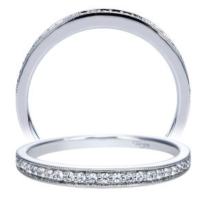 Taryn 14 Karat White Gold Straight Wedding Band TW8062W44JJ