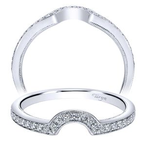 Taryn 14 Karat White Gold Curved Wedding Band TW8068W44JJ