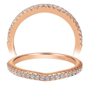 Taryn 14 Karat Rose Gold Curved Wedding Band TW8152K44JJ