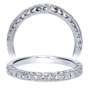 Taryn 14 Karat White Gold Straight Wedding Band TW8207W44JJ