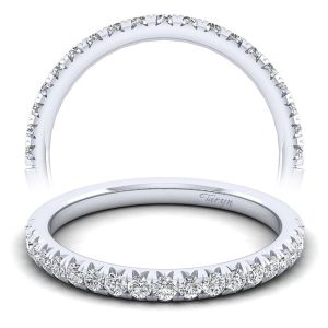 Taryn 14 Karat White Gold Round Straight Wedding Band TW8259W44JJ