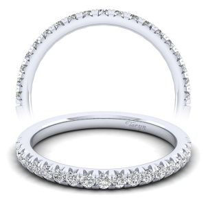 Taryn 14 Karat White Gold Round Straight Wedding Band TW8259W44JJ