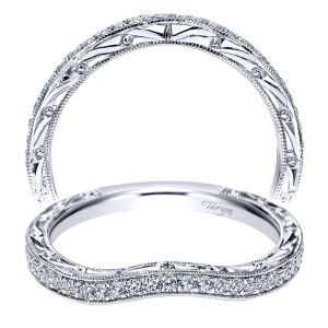 Taryn 14 Karat White Gold Curved Wedding Band TW8403W44JJ