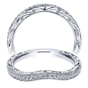 Taryn 14 Karat White Gold Curved Wedding Band TW8403W44JJ