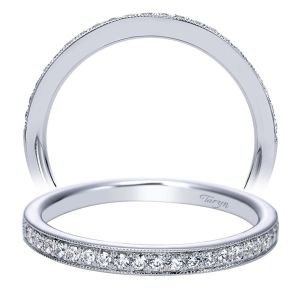 Taryn 14 Karat White Gold Straight Wedding Band TW8518W44JJ