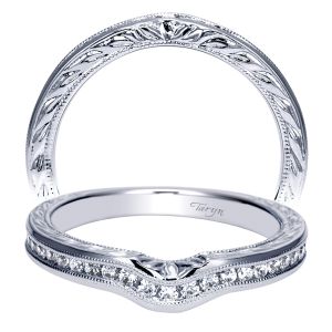 Taryn 14 Karat White Gold Curved Wedding Band TW8533W44JJ