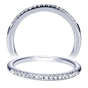 Taryn 14 Karat White Gold Round Straight Wedding Band TW8544W44JJ