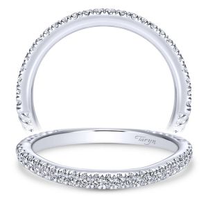 Taryn 14 Karat White Gold Curved Wedding Band TW8562W44JJ