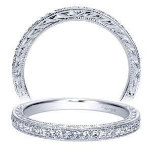 Taryn 14 Karat White Gold Straight Wedding Band TW8564W44JJ