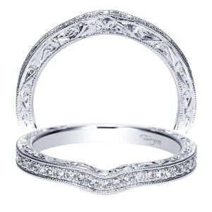 Taryn 14 Karat White Gold Curved Wedding Band TW8599W44JJ