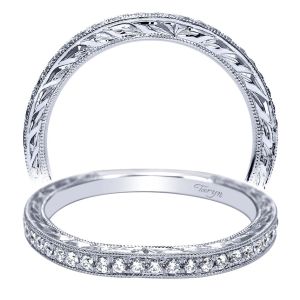 Taryn 14 Karat White Gold Curved Wedding Band TW8600W44JJ