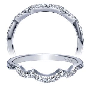 Taryn 14 Karat White Gold Curved Wedding Band TW8604W44JJ