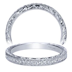 Taryn 14 Karat White Gold Straight Wedding Band TW8613W44JJ