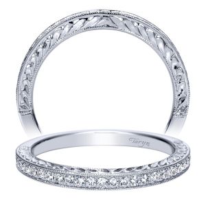 Taryn 14 Karat White Gold Straight Wedding Band TW8615W44JJ