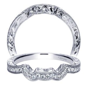 Taryn 14 Karat White Gold Curved Wedding Band TW8619W44JJ