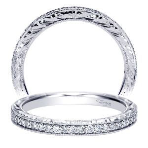 Taryn 14 Karat White Gold Straight Wedding Band TW8629W44JJ